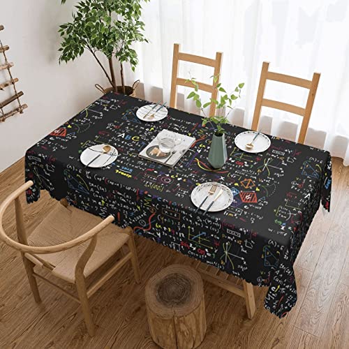 Mathematik-Formel-Tischdecke, waschbarer Stoff, Polyester, rechteckig, für Restaurant, Hochzeit, Party, 137 x 183 cm Mathematik-Formel-Tischdecke, waschbarer Stoff, Polyester, rechteckig, für Restaurant, Hochzeit, Party, 137 x 183 cm von PSVOD