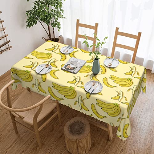 Tischdecke mit Bananenmotiv, maschinenwaschbar, Polyestergewebe, rechteckig, für Restaurant, Picknick, Hochzeit, Party, 137 x 183 cm von PSVOD