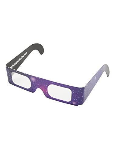 PSYWORK 3D-Brille | Trippy | Eckig | Karton | Partybrille | Psychedelisch | Effektbrille | Vollrahmen-Brille | 3D-Effekt | Schwarzlicht | von PSYWORK