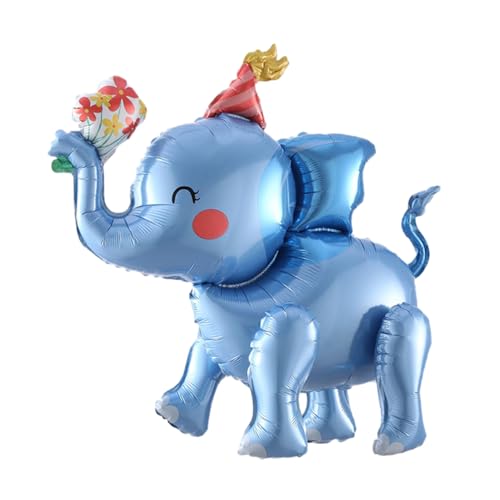 3D Dinosaurier Luftballons für Party Dekorationen, Kinder Dinosaurier Party Luftballons Aluminium folien Folien Dinosaurier Luftballons für Happy Birthday Tier Themen Party Elefanten Blau von PT Haahoos
