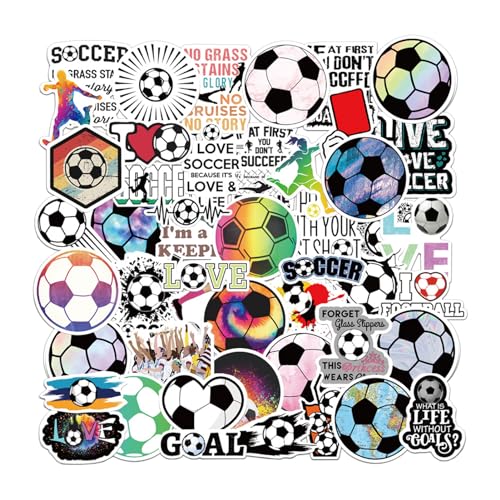 50 Stück Fußball Aufkleber, Mini Cartoon Doodle Fußball Aufkleber, Weltmeisterschaft, Fußball Aufkleber für Gläser, Wasserflaschen, Scrapbooking, Fußball Partygeschenke für Fußballliebhaber 50 Stück Fußball Aufkleber, Mini Cartoon Doodle Fußball Aufkleber, Weltmeisterschaft, Fußball Aufkleber für Gläser, Wasserflaschen, Scrapbooking, Fußball Partygeschenke für Fußballliebhaber von PT Haahoos
