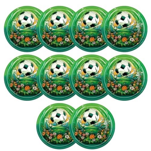 PT Haahoos 10 Stück 23 Cm Fußball Pappteller, Party Dekoration, Teller, Wm Fußball Design Teller, Grüne Fußball Fußball Teller Für Sportspiele, Kinderurlaub, Fußball Fans Party Dekoration PT Haahoos 10 Stück 23 Cm Fußball Pappteller, Party Dekoration, Teller, Wm Fußball Design Teller, Grüne Fußball Fußball Teller Für Sportspiele, Kinderurlaub, Fußball Fans Party Dekoration von PT Haahoos