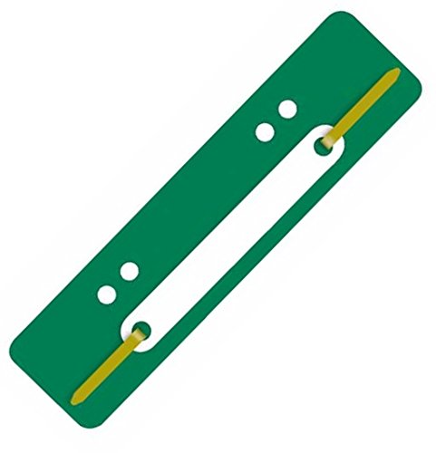 Heftstreifen aus PP-Folie mit Plastikdeckleiste, 3,4 x 15 cm (100 Stück, Grün) von PTB