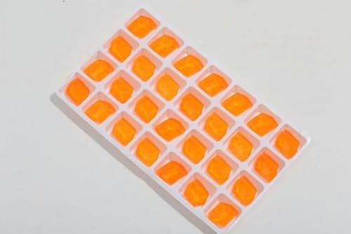 Glitzerkristalle zum Aufnähen von Strasssteinen, Neon-Strasssteine, selbstklebende Kristalle, Diamanten für Kleider, Orange, SI, 17 x 21 mm, 15 Stück von PTBMBZ
