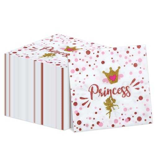 100 Stück rosa Burg-Servietten, Einweg-Servietten, Prinzessinnen-Servietten, Schlossdekorationen, Papier-Party-Servietten, rosa Babyparty-Servietten für Mädchen, Belle Prinzessin, 100 Stück rosa Burg-Servietten, Einweg-Servietten, Prinzessinnen-Servietten, Schlossdekorationen, Papier-Party-Servietten, rosa Babyparty-Servietten für Mädchen, Belle Prinzessin, von PTECDROTS