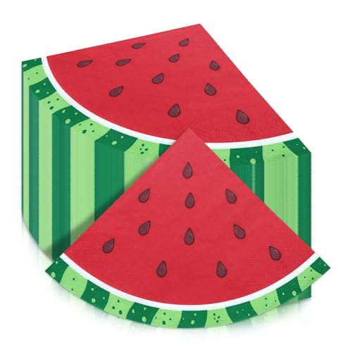 100Pcs Wassermelone Servietten, Einweg-Wassermelone Scheiben Servietten, Picknick-Servietten für Kinder Baby-Dusche Sommer tropische Frucht Wassermelone Party Zubehör 100Pcs Wassermelone Servietten, Einweg-Wassermelone Scheiben Servietten, Picknick-Servietten für Kinder Baby-Dusche Sommer tropische Frucht Wassermelone Party Zubehör von PTECDROTS