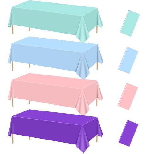 4 Stück Meerjungfrau Tischdecken, sortierte Farbe Tischdecken, blau lila rosa Rechteck Tischabdeckungen für Hochzeit Ozean unter dem Meer Baby Dusche Meerjungfrau Partei Zubehör, 130 x 220cm 4 Stück Meerjungfrau Tischdecken, sortierte Farbe Tischdecken, blau lila rosa Rechteck Tischabdeckungen für Hochzeit Ozean unter dem Meer Baby Dusche Meerjungfrau Partei Zubehör, 130 x 220cm von PTECDROTS