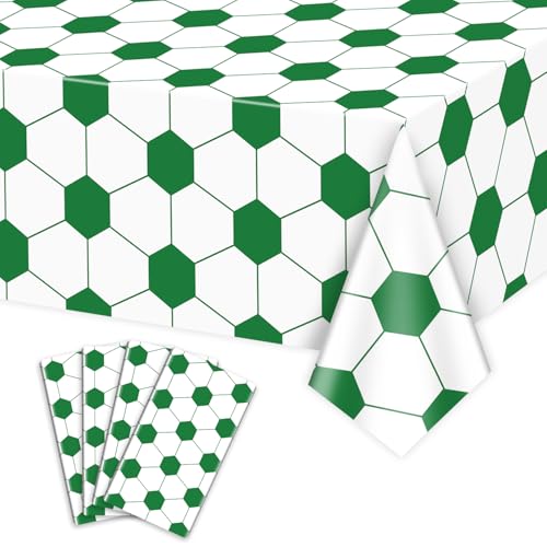 4Pcs Fußball-Tischdecken, grüne Fußball-Muster-Party-Tischdecke, rechteckige Sport-Ball-Fußball-Party-Dekorationen für Kinder-Fan-Sport-Event-Fußball-Geburtstag Party Supplies, 130 x 220cm 4Pcs Fußball-Tischdecken, grüne Fußball-Muster-Party-Tischdecke, rechteckige Sport-Ball-Fußball-Party-Dekorationen für Kinder-Fan-Sport-Event-Fußball-Geburtstag Party Supplies, 130 x 220cm von PTECDROTS