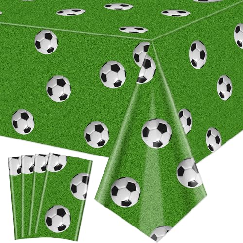 4Pcs Fußball-Tischdecken, Rechteckige Gras-Kunststoff-Tischdecken für Kinder-Thema Fan-Sport-Veranstaltung, Spiel Tag Geburtstag Party Supplies, 130 x 220cm 4Pcs Fußball-Tischdecken, Rechteckige Gras-Kunststoff-Tischdecken für Kinder-Thema Fan-Sport-Veranstaltung, Spiel Tag Geburtstag Party Supplies, 130 x 220cm von PTECDROTS