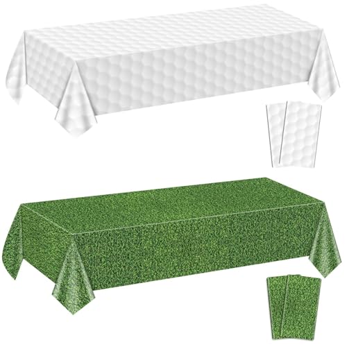4Pcs Golf-Tischdecken - rechteckige Golf-Party-Tischabdeckungen weißes Golf-Muster Tischdecke für Kinder Sport Golf Geburtstag Party Supplies, 130x220cm 4Pcs Golf-Tischdecken - rechteckige Golf-Party-Tischabdeckungen weißes Golf-Muster Tischdecke für Kinder Sport Golf Geburtstag Party Supplies, 130x220cm von PTECDROTS