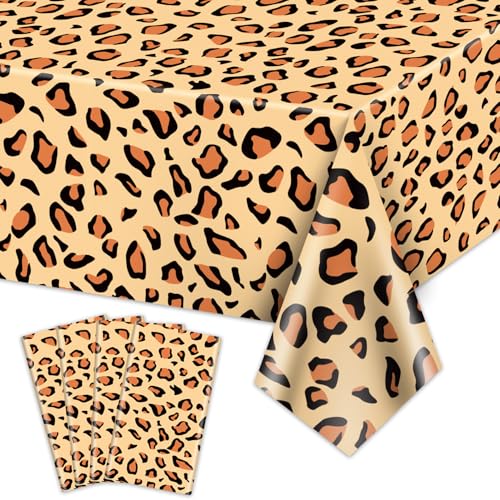 4Pcs Leoparden Tischdecken, rechteckige Safari Tier Gepard Druck Tischdecken, Gepard Party Dekorationen gestreifte Tischdecke für Zoo Dschungel Safari Leopard Party Dekorationen 4Pcs Leoparden Tischdecken, rechteckige Safari Tier Gepard Druck Tischdecken, Gepard Party Dekorationen gestreifte Tischdecke für Zoo Dschungel Safari Leopard Party Dekorationen von PTECDROTS