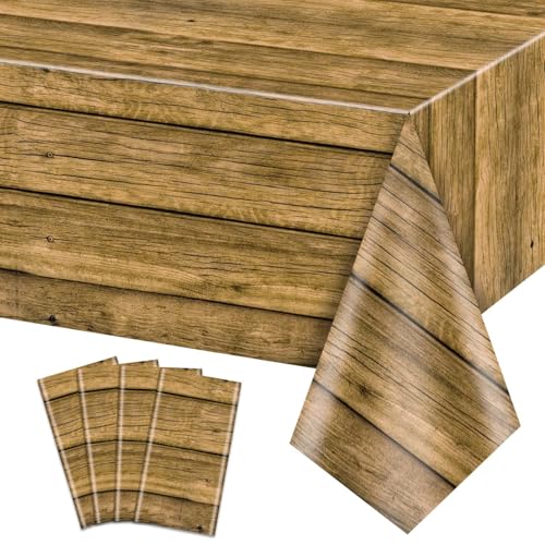 4pcs Holz Tischdecke, braun rustikalen Tisch deckt, rechteckige Tischdekoration für rustikale Party Dekoration, Western Scheune Themed Geburtstag Party, Grill-Party Dekorationen, 130 x 270cm 4pcs Holz Tischdecke, braun rustikalen Tisch deckt, rechteckige Tischdekoration für rustikale Party Dekoration, Western Scheune Themed Geburtstag Party, Grill-Party Dekorationen, 130 x 270cm von PTECDROTS