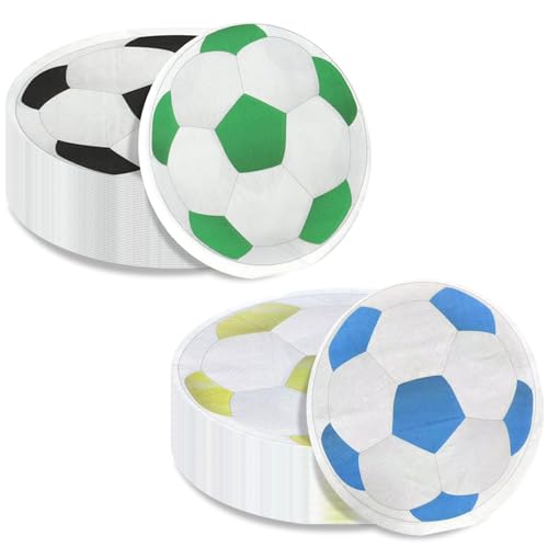 PTECDROTS Fußball-Party-Servietten – Fußball-Geburtstagsparty-Servietten für Kinder, 3-lagig, 100 Stück, Multicolored (Vibrant Colors), 13x13 inches PTECDROTS Fußball-Party-Servietten – Fußball-Geburtstagsparty-Servietten für Kinder, 3-lagig, 100 Stück, Multicolored (Vibrant Colors), 13x13 inches von PTECDROTS