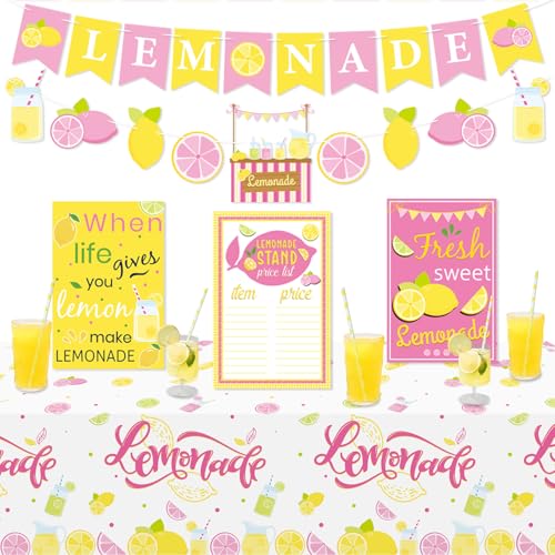 Limonadenstand Dekorationen - Limonade Banner, Limonadenstand Zeichen, Zitrone Stroh für Kinder Sommer Braut Dusche Geburtstag Party Limonadenstand liefert Limonadenstand Dekorationen - Limonade Banner, Limonadenstand Zeichen, Zitrone Stroh für Kinder Sommer Braut Dusche Geburtstag Party Limonadenstand liefert von PTECDROTS