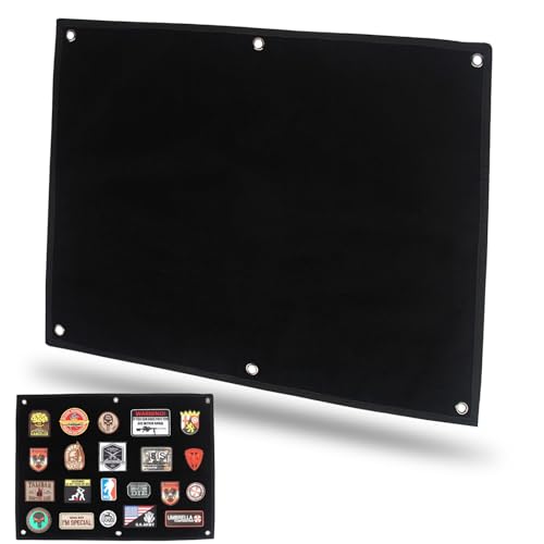 Klettfläche, Patch Wand Klett Kletttafel Patches Klettwand Klettwandfläche Patches Klettfläche Klettmatte für Militär Patch Aufhängung Schwarz (85 * 70cm) von PTHDEW