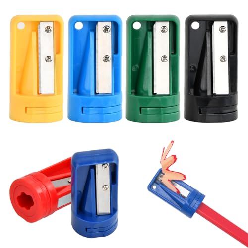 6 Stück Tischler Bleistiftspitzer,5,5x2,8 cm Bleistiftspitzer für Holzbearbeitung,Zimmermanns-Bleistiftspitzer,Anspitzer für Zimmermannsbleistift,Carpenter 's Anspitzer für Flache Stifte 6 Stück Tischler Bleistiftspitzer,5,5x2,8 cm Bleistiftspitzer für Holzbearbeitung,Zimmermanns-Bleistiftspitzer,Anspitzer für Zimmermannsbleistift,Carpenter 's Anspitzer für Flache Stifte von PTJJXA