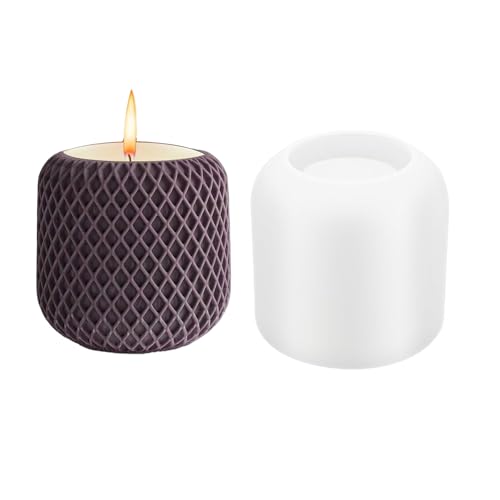Silikonformen GießFormen, Zylinder Silikonform Vase, DIY Gießform Beton, Handgefertigte Zylinder Kerzenhalter und Vase für Blumentöpfe, Duftkerzen, und DIY Harzguss 75ml von PTJJXA