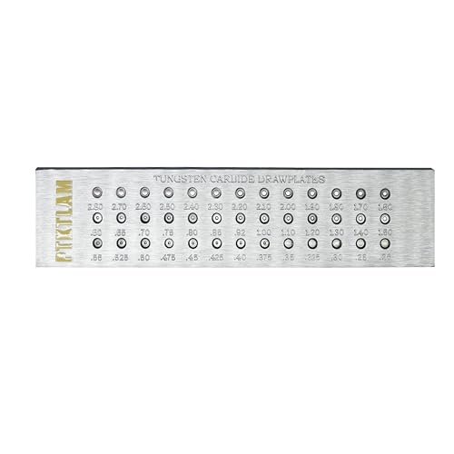 Schmuckdraht-Ziehplatte aus Hartmetallstahl, runde Ziehplatte für Schmuckdrahtherstellung (0,26–2,8 mm, 39 Löcher) von PTKTLAM