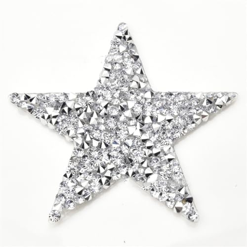 10 Stück Glitzer Sterne zum Aufbügeln Glitzer Fünfzackiger Stern Pailetten Patches Applikation Flicken Aufbügler Bügelflicken Patches Handwerk Zubehör für Jeans Jacken Kleidung Hut Nähen -Silber 10 Stück Glitzer Sterne zum Aufbügeln Glitzer Fünfzackiger Stern Pailetten Patches Applikation Flicken Aufbügler Bügelflicken Patches Handwerk Zubehör für Jeans Jacken Kleidung Hut Nähen -Silber von PTNKUIIY