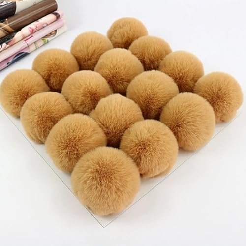 10 Stück Kunstfell Pompon Fellbommel 6cm Flauschiger Pompon Fellbommel für Damen Mädchen Tasche Mützen Anhängern Dekoration DIY Fell Pom Poms für Hüte Schuhe Schals Strickmütze Zubehör-Braun #1 10 Stück Kunstfell Pompon Fellbommel 6cm Flauschiger Pompon Fellbommel für Damen Mädchen Tasche Mützen Anhängern Dekoration DIY Fell Pom Poms für Hüte Schuhe Schals Strickmütze Zubehör-Braun #1 von PTNKUIIY
