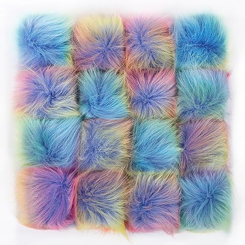 10 Stück Kunstfell Pompons Fellbommel,10cm Kunstfell PomponKunstpelz Pom Pom Künstliche Fellbommel für Damen und Mädchen Tasche Mützen Anhängern Dekoration Schlüsselbund Zubehör Basteln-Bunt blau 10 Stück Kunstfell Pompons Fellbommel,10cm Kunstfell PomponKunstpelz Pom Pom Künstliche Fellbommel für Damen und Mädchen Tasche Mützen Anhängern Dekoration Schlüsselbund Zubehör Basteln-Bunt blau von PTNKUIIY