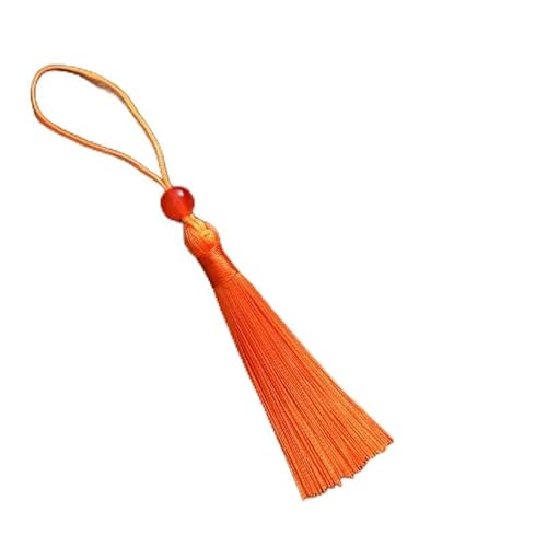 PTNKUIIY 10 Stücke Mini Quasten - 13CM Seidig Quasten Anhänger Mini Tassel Anhänger Charm als Lesezeichen handgefertigte Troddeln Quasten für DIY Schmuck Ohrring Schlüsselanhänger -orange PTNKUIIY 10 Stücke Mini Quasten - 13CM Seidig Quasten Anhänger Mini Tassel Anhänger Charm als Lesezeichen handgefertigte Troddeln Quasten für DIY Schmuck Ohrring Schlüsselanhänger -orange von PTNKUIIY
