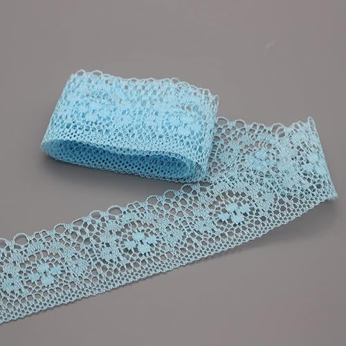 10 Yard Spitzenband,Elastizität Spitzenborte Spitzenband Spitzenbordüre Zierband Spitze Blume Borte Breite 4cm Baumwolle Vintage-Stil Häkelspitze Häkel-Borte für Nähen Handwerk DIY-Kleid,Himmelblau 10 Yard Spitzenband,Elastizität Spitzenborte Spitzenband Spitzenbordüre Zierband Spitze Blume Borte Breite 4cm Baumwolle Vintage-Stil Häkelspitze Häkel-Borte für Nähen Handwerk DIY-Kleid,Himmelblau von PTNKUIIY