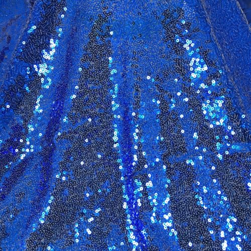 130cm * 1m Pailletten Stoff,Glitzer Pailletten Dekostoff Steppstoff Paillettenstoff Sequenzstoff Sparkly Stoff für DIY handgemachte Kleidung Hochzeit Party DIY Nähen Handwerk -Dunkelblau von PTNKUIIY