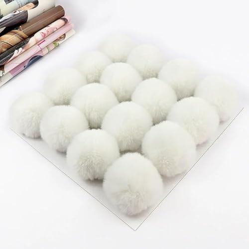 PTNKUIIY 15 Stück 7cm Weiße Fellbommel Pompon DIY mit Gummiband für Mützen, Schlüsselanhänger, Schals, Tasche, Strickmütze Zubehör - Feiertage, DIY, Dekoration PTNKUIIY 15 Stück 7cm Weiße Fellbommel Pompon DIY mit Gummiband für Mützen, Schlüsselanhänger, Schals, Tasche, Strickmütze Zubehör - Feiertage, DIY, Dekoration von PTNKUIIY