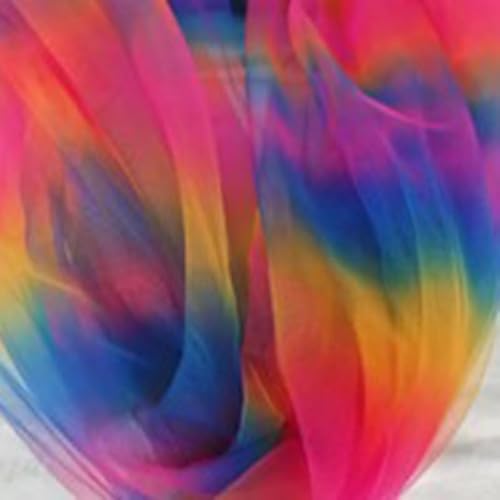 150cm * 3m Regenbogen Sparkly Stoff Netzstoff Hochzeit Dekoration Stoff Tüll Decor für Tutu-Röcke, Basteln,Geschenk Schleife,Stuhlbänder Hochzeit,Hochzeit Party Bankett Deko DIY handgemachte Kleidung von PTNKUIIY