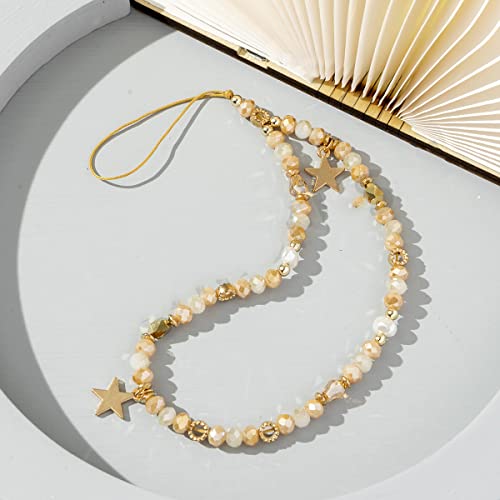 Böhmische Anti-Verlorene Handy Lanyard,Bunte Perle Telefon Lanyard Handykette Handschlaufe Universale Telefonkette Handy Charm Handyhülle Anhänger Dekoration Zubehör Handyanhänger für Damen,Gold Böhmische Anti-Verlorene Handy Lanyard,Bunte Perle Telefon Lanyard Handykette Handschlaufe Universale Telefonkette Handy Charm Handyhülle Anhänger Dekoration Zubehör Handyanhänger für Damen,Gold von PTNKUIIY
