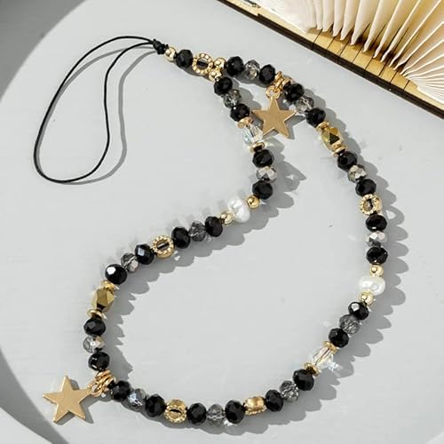 Böhmische Anti-Verlorene Handy Lanyard,Bunte Perle Telefon Lanyard Handykette Handschlaufe Universale Telefonkette Handy Charm Handyhülle Anhänger Dekoration Zubehör Handyanhänger für Damen,Schwarz #2 Böhmische Anti-Verlorene Handy Lanyard,Bunte Perle Telefon Lanyard Handykette Handschlaufe Universale Telefonkette Handy Charm Handyhülle Anhänger Dekoration Zubehör Handyanhänger für Damen,Schwarz #2 von PTNKUIIY