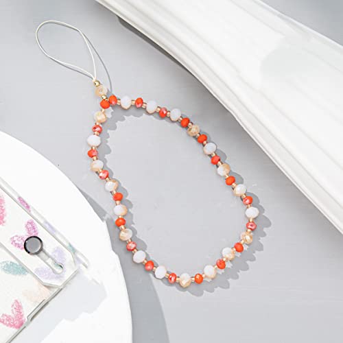 Böhmische Anti-Verlorene Handy Lanyard,Bunte Perle Telefon Lanyard Handykette Handschlaufe Universale Telefonkette Handy Charm Handyhülle Anhänger Dekoration Zubehör Handyanhänger für Damen,Orange Böhmische Anti-Verlorene Handy Lanyard,Bunte Perle Telefon Lanyard Handykette Handschlaufe Universale Telefonkette Handy Charm Handyhülle Anhänger Dekoration Zubehör Handyanhänger für Damen,Orange von PTNKUIIY