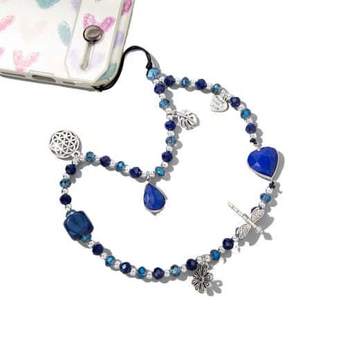 Böhmische Anti-verlorene Handykette, Universale Telefonkette Bunte Perlen Liebe Herz Telefon Lanyard Handschlaufe Perlen Kette Handyanhänger Handy Charm Handy Lanyard Handy Schmuck für Frauen,Blau Böhmische Anti-verlorene Handykette, Universale Telefonkette Bunte Perlen Liebe Herz Telefon Lanyard Handschlaufe Perlen Kette Handyanhänger Handy Charm Handy Lanyard Handy Schmuck für Frauen,Blau von PTNKUIIY