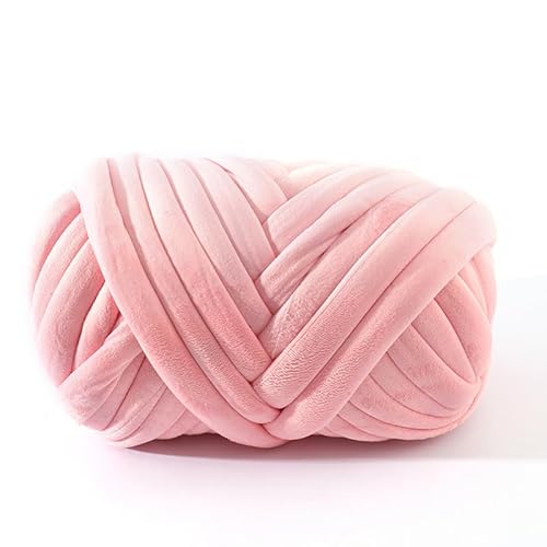 Dicke Wolle Garn 500g, Samt-Wolle Sperrige Armstricken Wolle Grobstrick Weiches Wollgarn Wolle zum Stricken oder Häkeln für Decke, Perfekt zum Weben von Haustier Nest, Decken, Zierkissen-rosa # Dicke Wolle Garn 500g, Samt-Wolle Sperrige Armstricken Wolle Grobstrick Weiches Wollgarn Wolle zum Stricken oder Häkeln für Decke, Perfekt zum Weben von Haustier Nest, Decken, Zierkissen-rosa # von PTNKUIIY