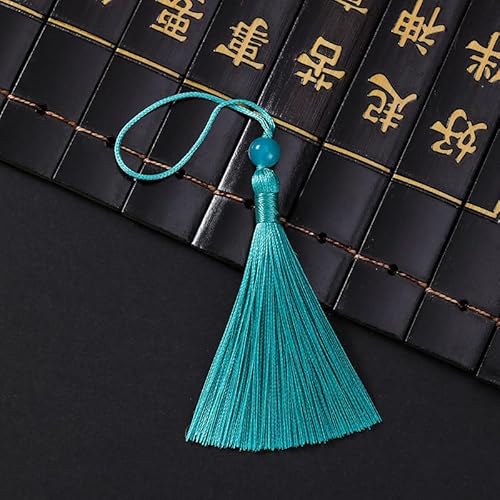 PTNKUIIY 10 Stücke Mini Quasten - 13CM Seidig Quasten Anhänger Mini Tassel Anhänger Charm als Lesezeichen handgefertigte Troddeln Quasten für DIY Schmuck Ohrring Schlüsselanhänger -Pfauenblau PTNKUIIY 10 Stücke Mini Quasten - 13CM Seidig Quasten Anhänger Mini Tassel Anhänger Charm als Lesezeichen handgefertigte Troddeln Quasten für DIY Schmuck Ohrring Schlüsselanhänger -Pfauenblau von PTNKUIIY