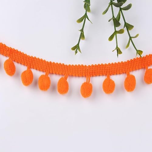 PTNKUIIY 10 Yards Pompon Borte Bommelborte Bommelband Bommel Fringe 1.2cm Pompons Borte zum Basteln Dekoband Mit Bommeln Bälle für DIY Basteln Apparel Kleidung,Kostüme,Nähen,Dekoration-Orange #3 PTNKUIIY 10 Yards Pompon Borte Bommelborte Bommelband Bommel Fringe 1.2cm Pompons Borte zum Basteln Dekoband Mit Bommeln Bälle für DIY Basteln Apparel Kleidung,Kostüme,Nähen,Dekoration-Orange #3 von PTNKUIIY