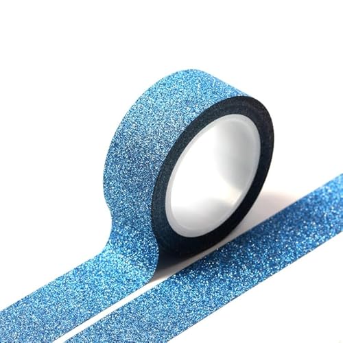 PTNKUIIY 12 Rollen Glitter Washi Tape, 15 mm x 5 m selbstklebendes Klebeband zum Basteln Dekoband Dekorative Klebeband für DIY Handwerk, Bullet Journals, Scrapbooking, Planer Geschenkverpackung -Blau PTNKUIIY 12 Rollen Glitter Washi Tape, 15 mm x 5 m selbstklebendes Klebeband zum Basteln Dekoband Dekorative Klebeband für DIY Handwerk, Bullet Journals, Scrapbooking, Planer Geschenkverpackung -Blau von PTNKUIIY