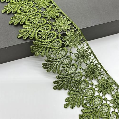 PTNKUIIY 15 Yard Spitzenband 8cm Breite Spitzenband mit Blumenmuster Spitzenbesatz Spitzenbordüre Zierband Häkelspitze Häkel-Borte für Nähen Handwerk Hochzeit Deko Scrapbooking Geschenkbox-grün PTNKUIIY 15 Yard Spitzenband 8cm Breite Spitzenband mit Blumenmuster Spitzenbesatz Spitzenbordüre Zierband Häkelspitze Häkel-Borte für Nähen Handwerk Hochzeit Deko Scrapbooking Geschenkbox-grün von PTNKUIIY