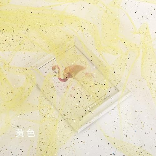 PTNKUIIY 150cm * 3m Deko-Stoff Kostümstoff Sparkly Pailletten Stoffe Netzstoff zum Dekorieren Basteln Hauch Zart Durchsichtig Glitzer Garn Tüll Deko Stoffe für DIY handgemachte Kleidung Hochzeit-Gelb PTNKUIIY 150cm * 3m Deko-Stoff Kostümstoff Sparkly Pailletten Stoffe Netzstoff zum Dekorieren Basteln Hauch Zart Durchsichtig Glitzer Garn Tüll Deko Stoffe für DIY handgemachte Kleidung Hochzeit-Gelb von PTNKUIIY