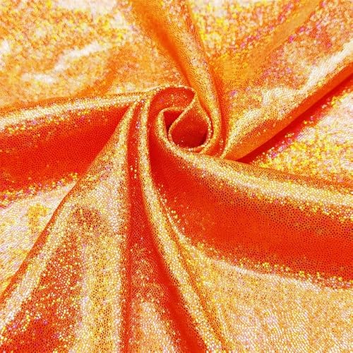 PTNKUIIY 150cm *1m Pailletten Glitzer Dekostoff Modestoff Kostümstoff zum Nähen Kleidungsstoff für Hochzeit Geburtstag Party Nähen von Brautschleiern Hochzeitskleid Tischläufer Tutu Röcken -Orange PTNKUIIY 150cm *1m Pailletten Glitzer Dekostoff Modestoff Kostümstoff zum Nähen Kleidungsstoff für Hochzeit Geburtstag Party Nähen von Brautschleiern Hochzeitskleid Tischläufer Tutu Röcken -Orange von PTNKUIIY