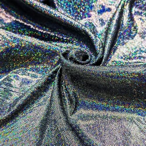 PTNKUIIY 150cm *3m Pailletten Glitzer Dekostoff Modestoff Kostümstoff zum Nähen Kleidungsstoff für Hochzeit Geburtstag Party Nähen von Brautschleiern Hochzeitskleid Tischläufer Tutu Röcken -Schwarz von PTNKUIIY