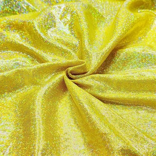 PTNKUIIY 150cm *3m Pailletten Glitzer Dekostoff Modestoff Kostümstoff zum Nähen Kleidungsstoff für Hochzeit Geburtstag Party Nähen von Brautschleiern Hochzeitskleid Tischläufer Tutu Röcken -Gelb PTNKUIIY 150cm *3m Pailletten Glitzer Dekostoff Modestoff Kostümstoff zum Nähen Kleidungsstoff für Hochzeit Geburtstag Party Nähen von Brautschleiern Hochzeitskleid Tischläufer Tutu Röcken -Gelb von PTNKUIIY