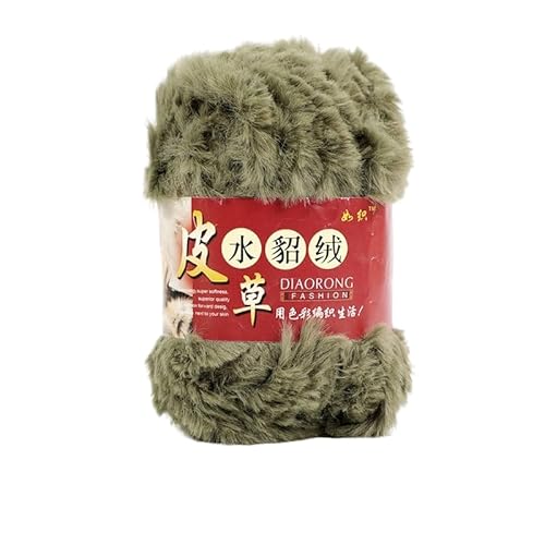 PTNKUIIY 2 Knäuel Kunstpelz Garn - 2 x 100 Gramm Kunstfellgarn Plüschgarn Häkelgarn Wolle Zum Häkeln Flauschiges Garn Strickwolle Handstrickgarne für Schals,Mänteln, Handschuhen,Mützen -Grün PTNKUIIY 2 Knäuel Kunstpelz Garn - 2 x 100 Gramm Kunstfellgarn Plüschgarn Häkelgarn Wolle Zum Häkeln Flauschiges Garn Strickwolle Handstrickgarne für Schals,Mänteln, Handschuhen,Mützen -Grün von PTNKUIIY