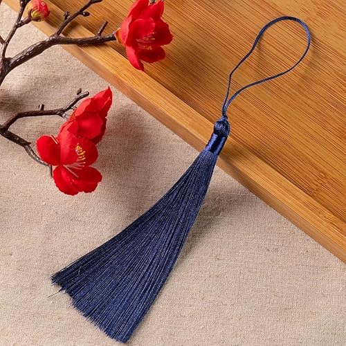 PTNKUIIY 25 Stücke Handgemachte Baumwolle Quasten Anhänger,22CM Handgefertigtes Quaste mit Schlaufe Mini Quasten Weiche Quasten Anhänger für Ohrringe,Lesezeichen,DIY Handwerk Zubehör -Dunkelblau #2 PTNKUIIY 25 Stücke Handgemachte Baumwolle Quasten Anhänger,22CM Handgefertigtes Quaste mit Schlaufe Mini Quasten Weiche Quasten Anhänger für Ohrringe,Lesezeichen,DIY Handwerk Zubehör -Dunkelblau #2 von PTNKUIIY