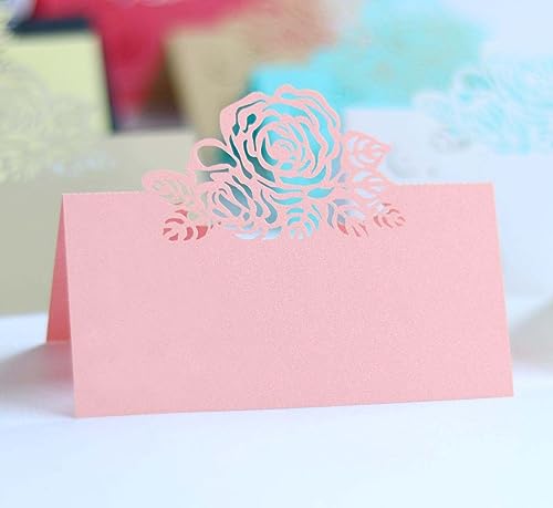 PTNKUIIY 50 Stück Hochzeit Tischkarten mit Elegantes Rose Blumen Design Platzkarten, Tischkarten Blanko Namenskarten Tischdekoration für Geburtstag Konfirmation Kommunion Taufe Feier -Rosa PTNKUIIY 50 Stück Hochzeit Tischkarten mit Elegantes Rose Blumen Design Platzkarten, Tischkarten Blanko Namenskarten Tischdekoration für Geburtstag Konfirmation Kommunion Taufe Feier -Rosa von PTNKUIIY