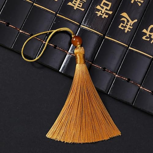 PTNKUIIY 50 Stücke Mini Quasten - 13CM Seidig Quasten Anhänger Mini Tassel Anhänger Charm als Lesezeichen handgefertigte Troddeln Quasten für DIY Schmuck Ohrring Schlüsselanhänger -Khaki PTNKUIIY 50 Stücke Mini Quasten - 13CM Seidig Quasten Anhänger Mini Tassel Anhänger Charm als Lesezeichen handgefertigte Troddeln Quasten für DIY Schmuck Ohrring Schlüsselanhänger -Khaki von PTNKUIIY