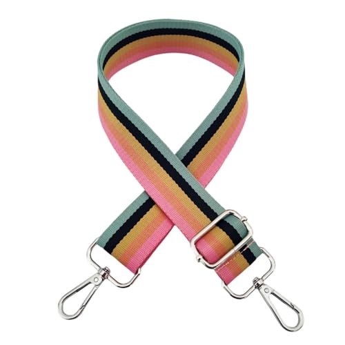 PTNKUIIY 72-130CM Verstellbar Schultergurt für Taschen Breit 3.8cm Tragegurt Schulterriemen mit Karabiner Streifen Muster Ersatz Trageriemen Taschenhenkel für DIY Taschen Handtaschen -rosa gelb PTNKUIIY 72-130CM Verstellbar Schultergurt für Taschen Breit 3.8cm Tragegurt Schulterriemen mit Karabiner Streifen Muster Ersatz Trageriemen Taschenhenkel für DIY Taschen Handtaschen -rosa gelb von PTNKUIIY