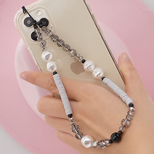 PTNKUIIY Böhmische Anti-Verlorene Handykette, Vintage Acryl Handy Charm Perlen Bunt Handykette Telefon Lanyard Handschlaufe Perlen Strap Telefon Anhänger Handy Schmuck Hängen Chian für Frauen von PTNKUIIY