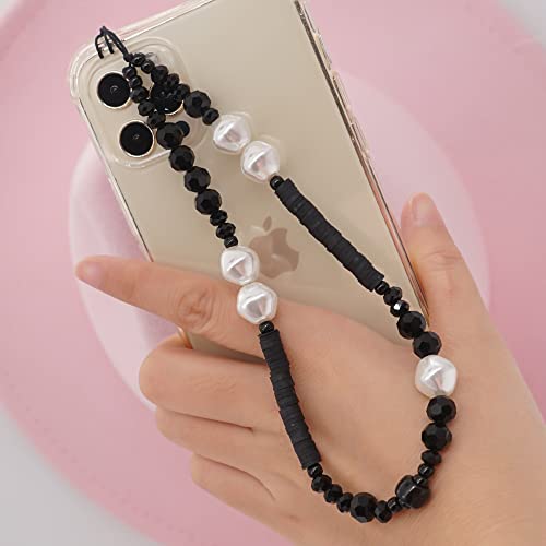 PTNKUIIY Böhmische Anti-Verlorene Handykette, Vintage Acryl Handy Charm Perlen Bunt Handykette Telefon Lanyard Handschlaufe Perlen Strap Telefon Anhänger Handy Schmuck Hängen Chian für Frauen von PTNKUIIY